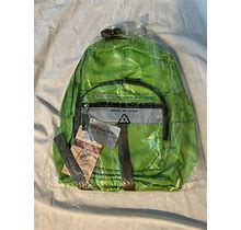 L.L Bean 3m Scotch Lite Reflective Material Lime Green Backpack Book Bag NEW NWT