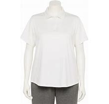 Plus Size Tek Gear® Curved Hem Golf Polo, Women's, Size: 1XL, White