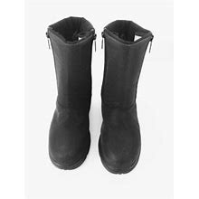 Totes Black Women's Nylon All Weather Double Side Zip Pad Lined Boots