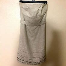 Loft Dresses | Womens Strapless Dress | Color: Silver | Size: 4P