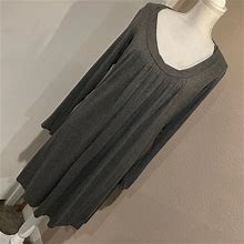 Chadwicks Dresses | Chadwicks Lightweight Stretchy Gray Dress - L | Color: Gray | Size: L