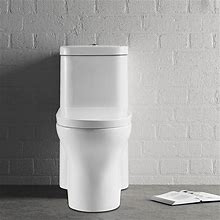 UPIKER Modern 12 in. Rough-In 1-Piece 1.27 GPF Dual Flush Elongated Toilet In White Seat Included UP2210TOW12207 ,