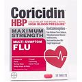 Coricidin Hbp Maximum Strength Multi Symptom Flu 10 Tablets Exp 11/23