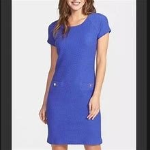 Lilly Pulitzer Cocoa, Short Sleeve Knit Dress, Blue, Large, Excellent