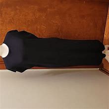 Pinkyotto Dresses | Pinkyotto | Black Asymmetrical Pleat Knit Midi Dress - One Size | Color: Black | Size: One Size