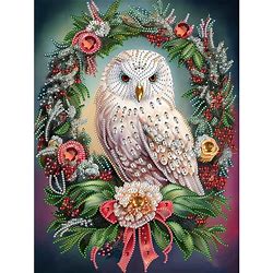 1Pc Creative Owl Pattern DIY Diamond Art Painting Kit, Full Diamond Irregular Diamond, Mosaic Art Craft, Suitable For Beginners, Home Wall