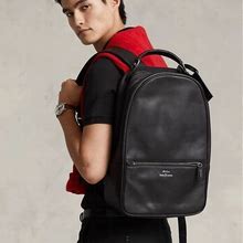 Ralph Lauren Leather Backpack - Size One Size In Black