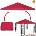 Strong Camel Single Tier Replacement Cover For 10x10 ft Gazebo - Burgundy