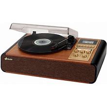 Jensen 3-Speed Turntable W/Radio, Cassette Player & Built-In Speakers