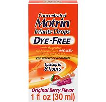 Infants' Motrin Dye-Free Pain Reliever/Fever Reducer Liquid Drops - Ibuprofen (NSAID) - Berry - 1 Fl Oz