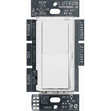 Lutron Diva LED+ Dimmer Switch For Dimmable LED, Halogen And Incandescent Bulbs, 150W/Single-Pole Or 3-Way, DVSCCL-153P-SW, Snow