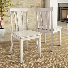Lexington 5-Piece Dining Set With 48 Dining Table And 4 Slat Back Chairs, Antique White