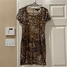 Forever 21 Dresses | Forever 21 Sequined Mini Dress | Color: Gold | Size: M