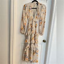 Forever 21 Dresses | Forever 21 Floral Maxi Dress | Color: Blue/Cream | Size: Xs