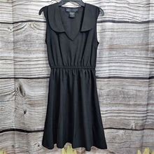 Kardashian Kollection Dresses | Black Dress Sleeveless V-Neck Shirt Waist Sheath | Color: Black | Size: Xs