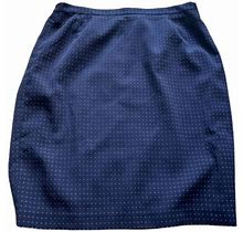 Jessica London Size 18W Polka Dot Lined Skirt Length 26" Lined Zip 150