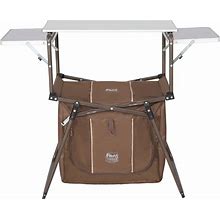 TIMBER RIDGE Outdoor Folding Kitchen Lightweight Portable Aluminum Storage And Carry Bag Camp Cook Station, Foldable Grill Table For BBQ, Picnic,
