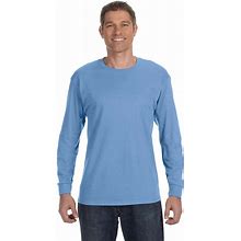 Gildan G540 Heavy Cotton Long Sleeve T-Shirt In Carolina Blue Size Small G5400, 5400