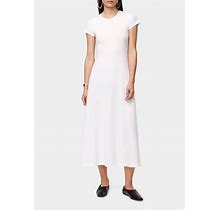 ANOTHER TOMORROW Cotton Fitted Tee Dress White