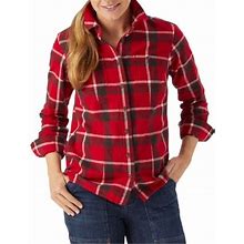 Duluth Trading Co Tops | Duluth Women's Free Swingin' Flannel Shirt Size Xs | Color: Red | Size: Xs