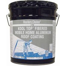 Roofers Choice 4.75 Gal. 67 Kool Top Fibered Mobile Home Aluminum Roof Coating RC067470