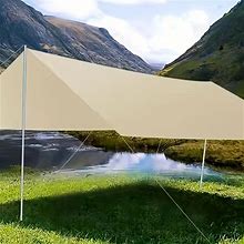 1Pc Outdoor Camping Canopy Tent, Outdoor Sunshade And Rainproof, 2-10 Person Sunshade, Shade Sail Hardware, Patio Furniture &,Must-Have,Temu