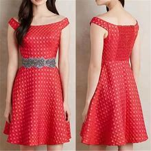 Anthropologie Dresses | Anthropologie Moulinette Soeurs Minette Red Dress | Color: Red | Size: 0