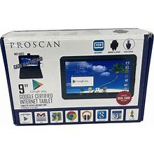 New Proscan 9" Google Certified Internet Tablet With Case Keyboard
