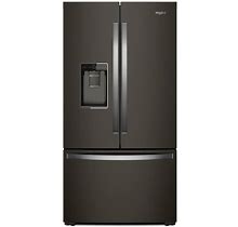Whirlpool 24 Cu. Ft. French Door Refrigerator In Black Stainless Counter Depth WRF954CIHV ,