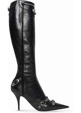 Balenciaga Cagole 90mm Boot - Black - Women's - 8 - Lambskin