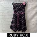 Ruby Rox Dresses | Ruby Rox Pinup Strapless Dress With Polka Dots | Color: Black/Purple | Size: 7J