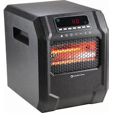 Comfort Zone CZ2018 Infrared Cabinet Space Heater, Quartz, 1500-Watt, Digital With Remote Control, Black