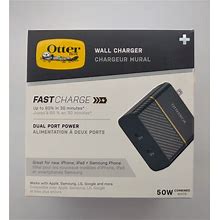 Otterbox Port 20W + 30W Fast Charge Wall Charger USB-C 2 Ports Black Shimmer