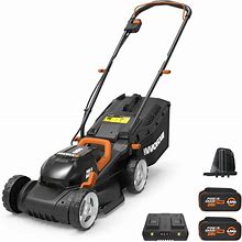 Worx 40V 14" Cordless Lawn Mower For Small Yards, 2-In-1 Battery Lawn Mower Cuts Quietly, Compact & Lightweight Lawn Mower With 6-Position Height