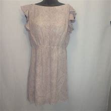 Ann Taylor Loft Dresses | Ann Taylor Loft Petite 12P Midi Dress Pink And White Sleeveless | Color: Pink/White | Size: 12P