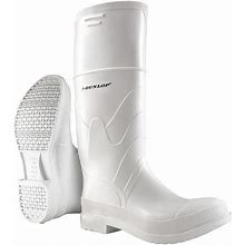 Dunlop 8101200 Rubber Boot, Men's, 9, Knee, White, Pr