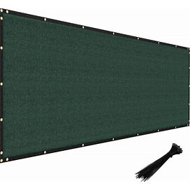 Windscreen4less Privacy Fence Screen 6'X50' Heavy Duty Windscreen Fencing Mesh Fabric Shade Cover For Outdoor Wall Garden Yard Pool Deck, Green