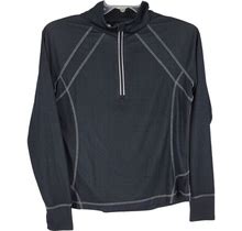 Tek Gear Women's Black Half Zip Long Sleeve Mock Neck Athletic Jacket Large