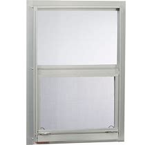 Project Source 40000 Series Replacement 14-In X 21-In X 1-3/4-In Jamb Silver Aluminum Single-Glazed Single Hung Window Half Screen Included