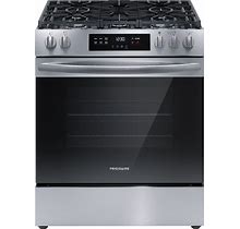 Frigidaire 30 in. 5.1 Cu. Ft. Oven Slide-In Gas Range With 5 Sealed Burners - Stainless Steel, Single Ranges | P.C. Richard & Son