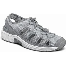 1 Comfortable Arthritis Sandals, Arch Support, Ideal Shoe For Sore Feet, Women's Sandals | Orthofeet Orthopedic Footwear, Laguna, 12 / Wide / Gray