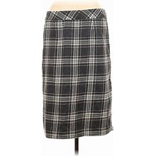 Chadwicks Wool Skirt: Gray Plaid Bottoms - Women's Size 12 Tall