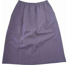 Vtg Blair Womens Lavender Purple Pull On Midi Skirt With Pockets, Size