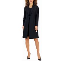 Le Suit Women's Crepe Topper Jacket & Sheath Dress Suit, Regular And Petite Sizes - Black - Size 6
