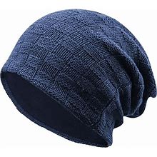 Slouchy Beanie For Men Winter Hats For Guys Cool Beanies Mens Lined Knit Warm Thick Skully Stocking Binie Hat