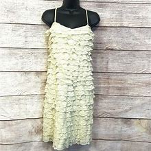 Anthropologie Dresses | Anthropologie Maeve 6P Ruffled Lace Sundress Ivory | Color: Cream | Size: 6P