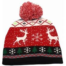 Manxivoo Winter Hat, Winter Christmas Hats For Men Women Soft Warm Knit Hat Ski Stocking Cuffed Cap Santa Hat E1 m