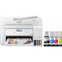 Epson Ecotank ET-3760 Wireless Color All-In-One Cartridge-Free Supertank Printer With Scanner, Copier And Ethernet, Regular