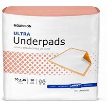 Mckesson Ultra Underpads For Incontinence Heavy Absorbency - 30 in X 36 in 10 Ct