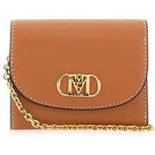 Mcm Unisex Caramel Leather Mini Mode Travia Wallet